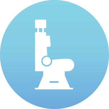 Mikroskop simgesi. Web tasarımı için basit bir mikroskop vektör simgesi çizimi