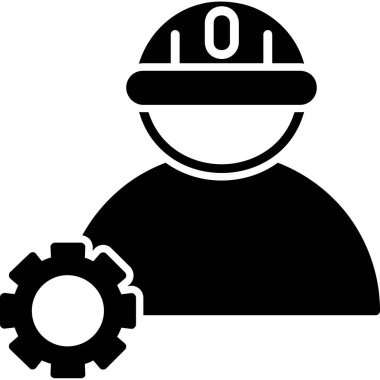 Mühendis. Web simgesi basit illüstrasyon