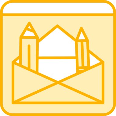 Zarf. Web simgesi basit illüstrasyon