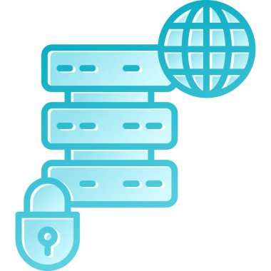 Internet güvenlik simgesi, vektör çizim