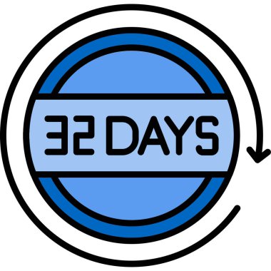 4 numaralı simge, vektör illüstrasyonlu takvim