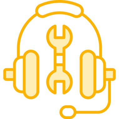 Kulaklık simgesinin vektör illüstrasyonu