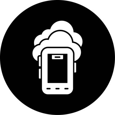 Bulut simgesi vektör illüstrasyonu