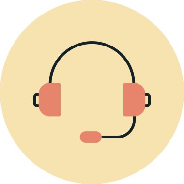 Kulaklık ikonu. vektör illüstrasyonu