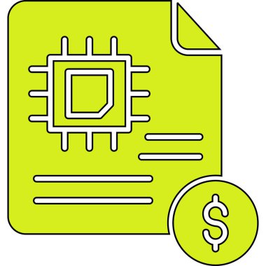 Dolar nakit para simgesi - taslak biçimi