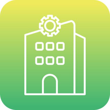 vektör fabrikası simgesi, vektör illüstrasyonu