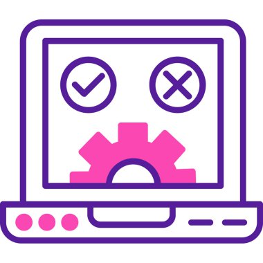 Dişli dizüstü bilgisayar. vektör illüstrasyonu