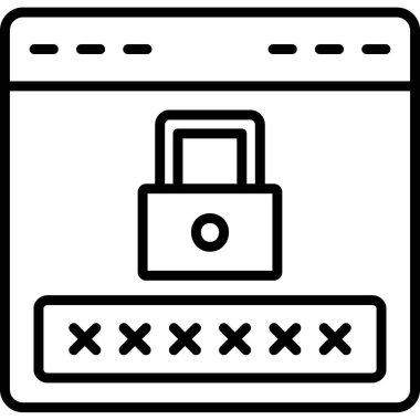 ikon vektör illüstrasyonunu kilitle