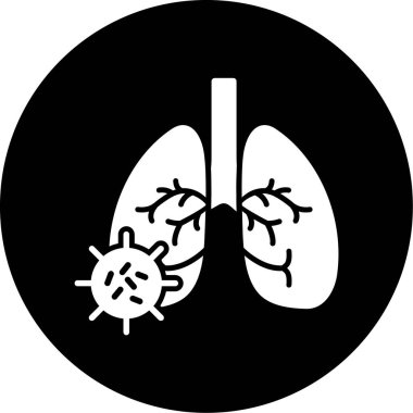 akciğer simgesi, vektör illüstrasyonu