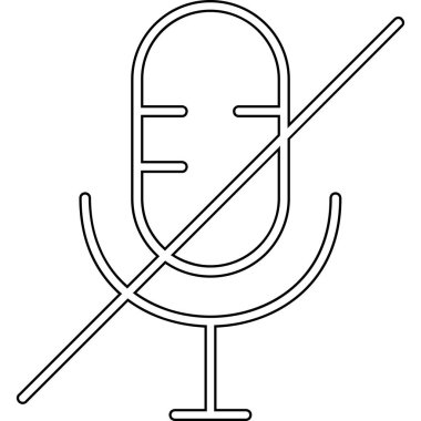 mikrofon simgesi. Web için basit mikrofon vektör simgeleri çizimi