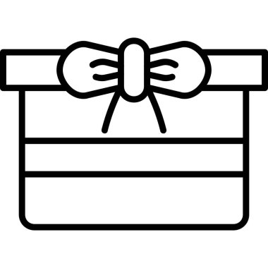 Hediye kutusu hediye ikonu. web tasarımı izole edilmiş beyaz arkaplan için özet hediye kutusu vektör simgesi