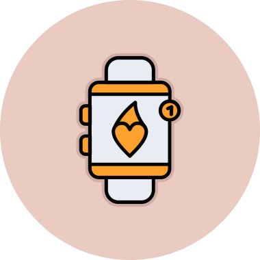 Bir kalp atışının vektör çizimi