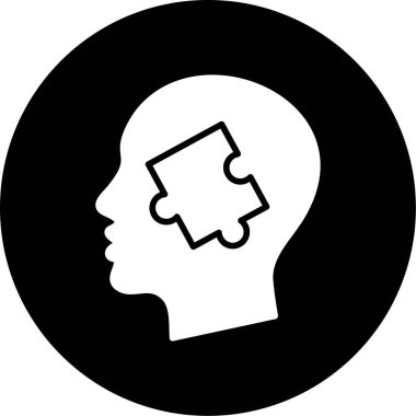 kadın baş simge vektör illüstrasyonu