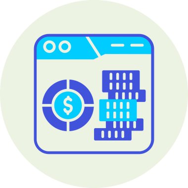 Dolar simgesinin modern tasarımının vektör çizimi