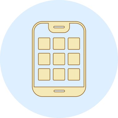 Hesap makinesi. Web simgesi basit illüstrasyon