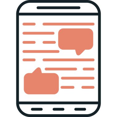 Konuş. Web simgesi basit illüstrasyon