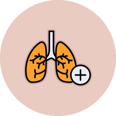 akciğer simgesi vektör illüstrasyonu