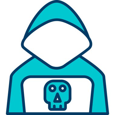 Kafatası olan bir adamın vektör çizimi