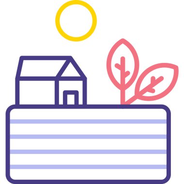 Ev. Web simgesi basit illüstrasyon