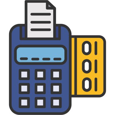 Banka kredi kartı simgesi - taslak biçimi