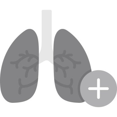 Lung Simge Vektör İllüstrasyonu