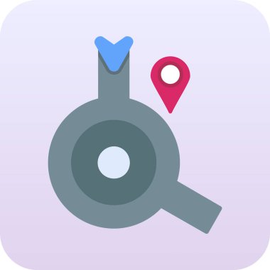 Harita navigasyon vektör simgesi