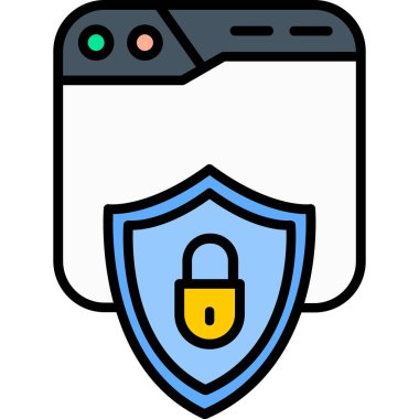 güvenlik simgesi vektör illüstrasyonu