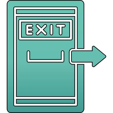 Çıkış. Web simgesi basit illüstrasyon