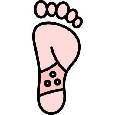 Ayak ikonu. Web için ayak vektör simgelerinin özet çizimi