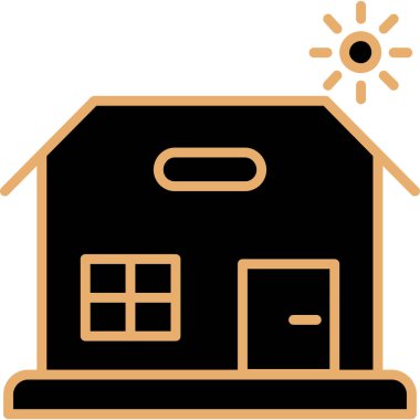 Eve. Web simgesi basit illüstrasyon