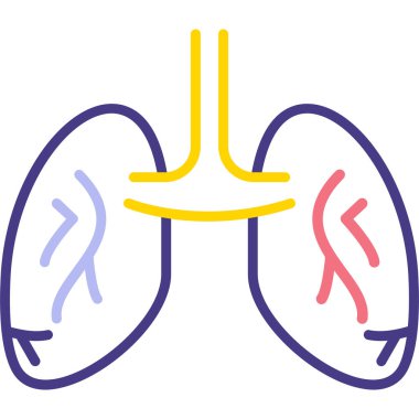 akciğerler web simgesi, vektör illüstrasyon tasarımı