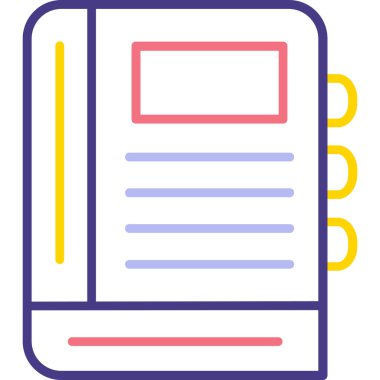 kitap web simgesi basit tasarım