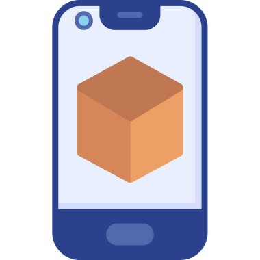 cep telefonu simgesi, basit tasarım vektör çizimi