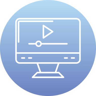 Monitör. Web simgesi basit illüstrasyon