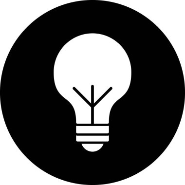 Ampul. Web simgesi basit illüstrasyon