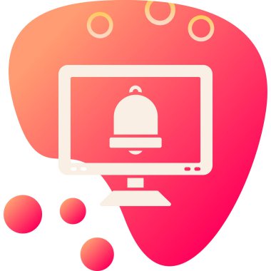 Vektör çizimi. Küresel bir bilgisayar monitörü.