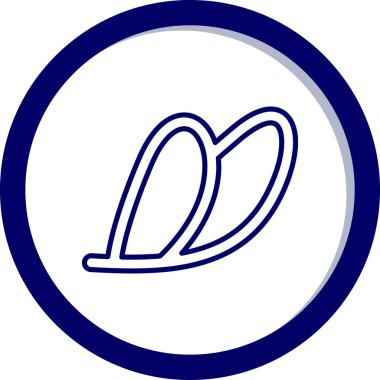 Mavi kalp şekilli çerçevenin vektör çizimi