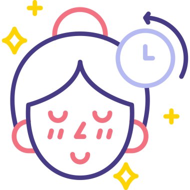 Mutlu kız. Web simgesi basit illüstrasyon