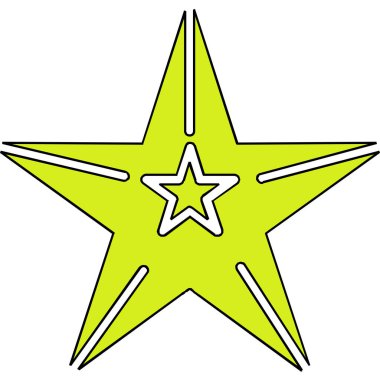 karikatür yıldız sembolü