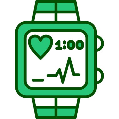 akıllı kalp vektör çizgisi simgesi