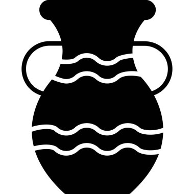 vazo dekorasyon simgesi düz biçimli