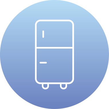 Buzdolabı. Web simgesi basit illüstrasyon
