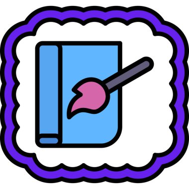 Kitap. Web simgesi basit illüstrasyon