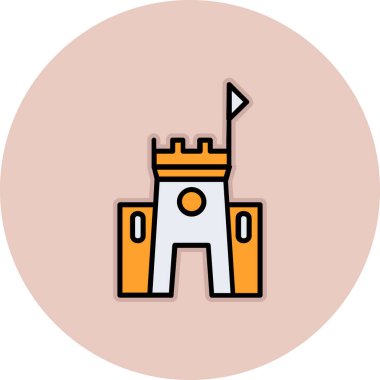 Bir golf ikonunun vektör illüstrasyonu