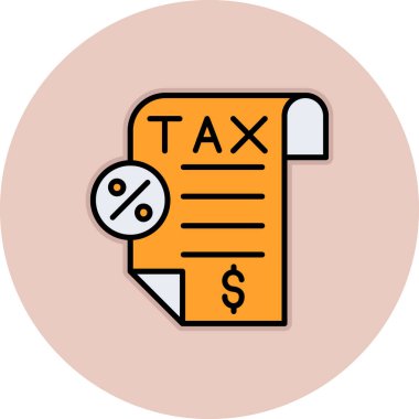 Vergi simgesi vektör illüstrasyonu