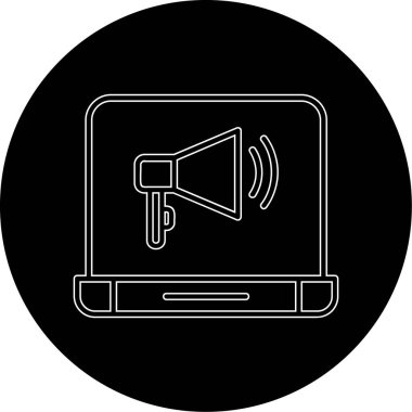 Megafon ikonu vektör illüstrasyonu