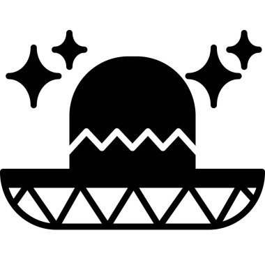 Basit vektör simgesi, parti şapkasının gösterimi