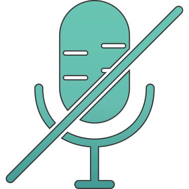 Bir mikrofon simgesinin vektör çizimi