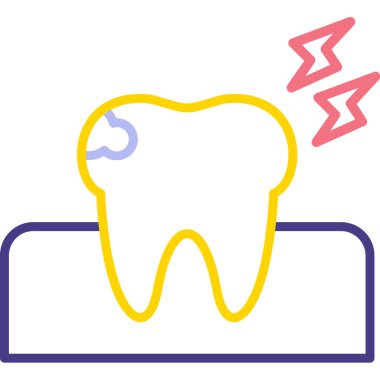Diş. Web simgesi basit illüstrasyon