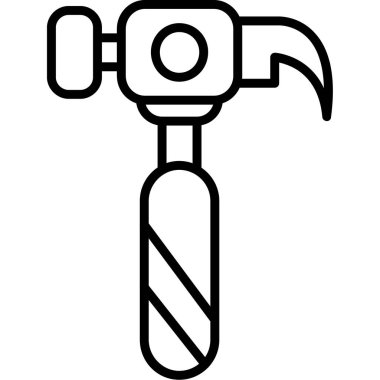 construction drill icon, outline style